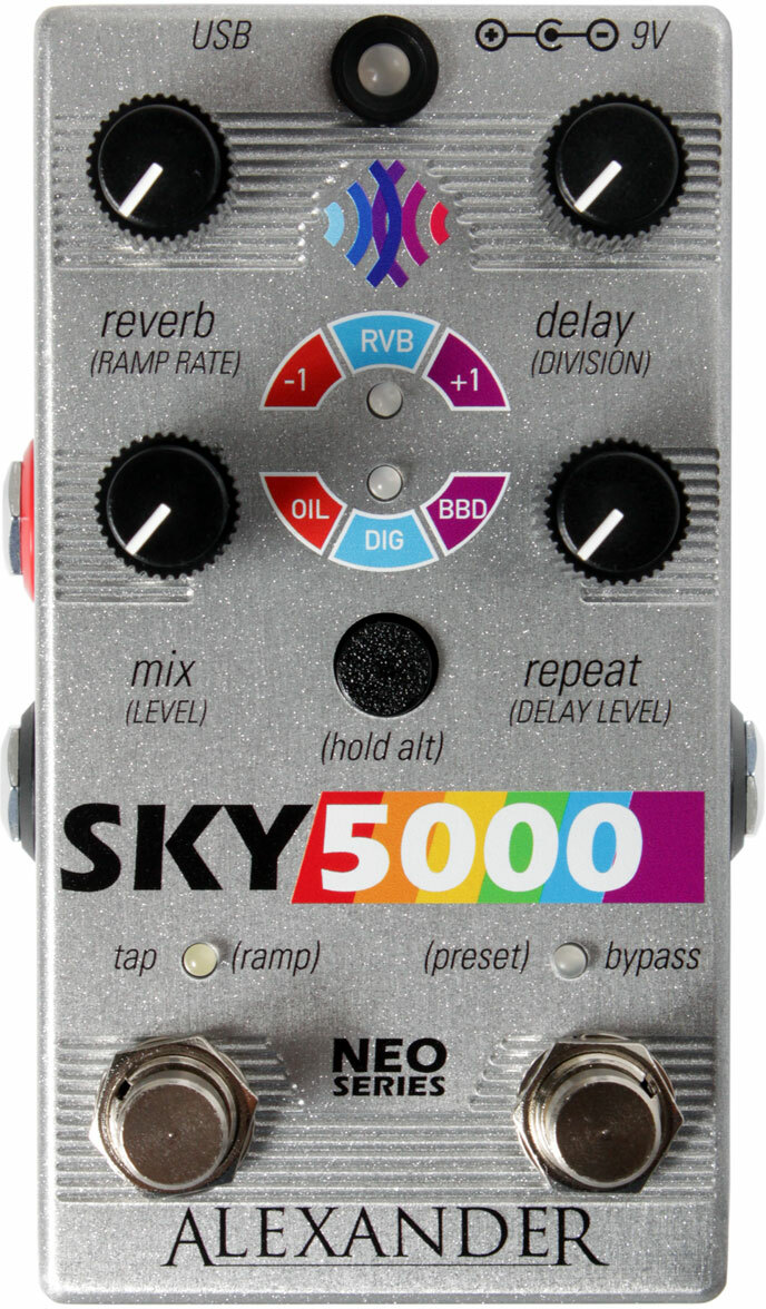 Alexander Pedals Sky 5000 Reverb & Delay - Reverb, delay & echo effect pedal - Main picture