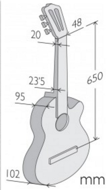 Alhambra Cs-1 Cw E1 Cross-over Cedre Sapele Fishman Classic M - Natural - Classical guitar 4/4 size - Variation 4