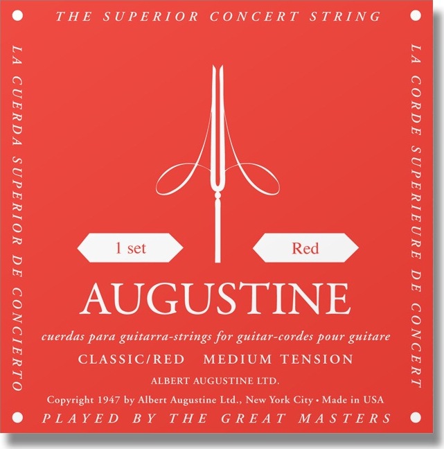 Augustine Jeu De 6 Cordes Classic Red Tension Normale - Nylon guitar strings - Main picture