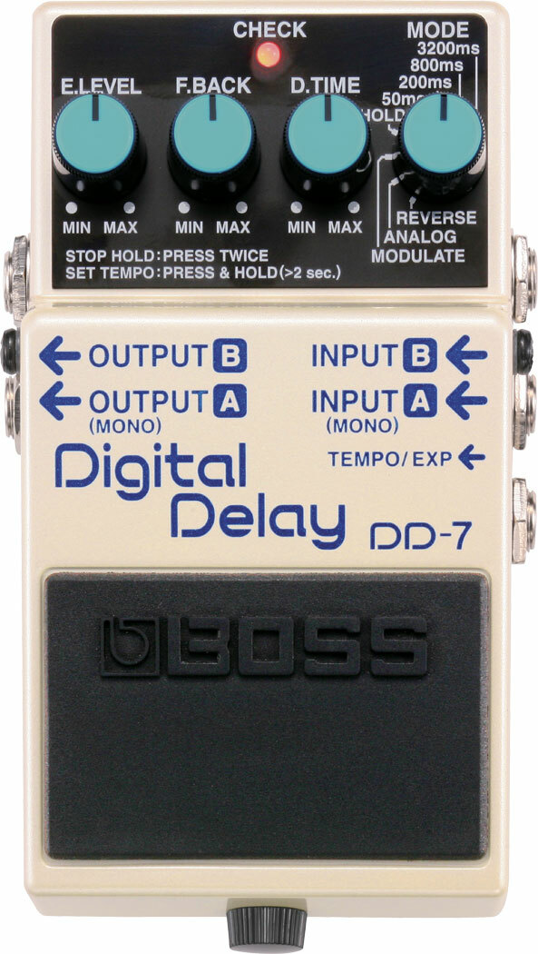 Boss Dd7 Digital Delay - White - Reverb, delay & echo effect pedal - Main picture