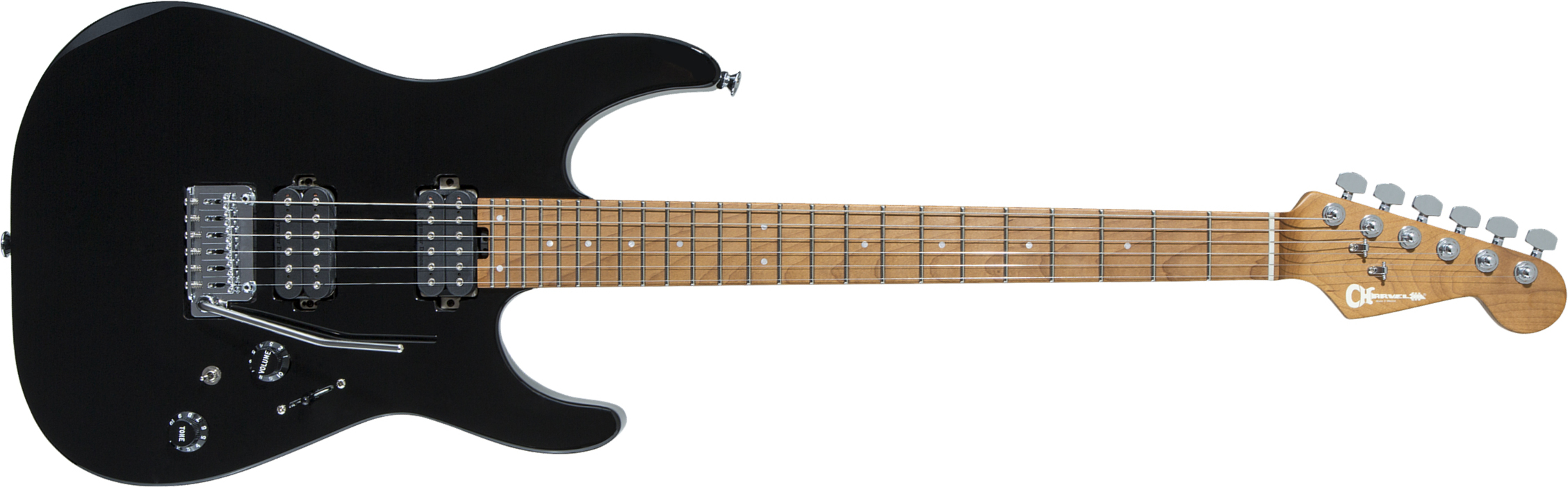 Charvel Pro-mod Dk24 Hh 2pt Cm Seymour Duncan Trem Mn - Black - Str shape electric guitar - Main picture