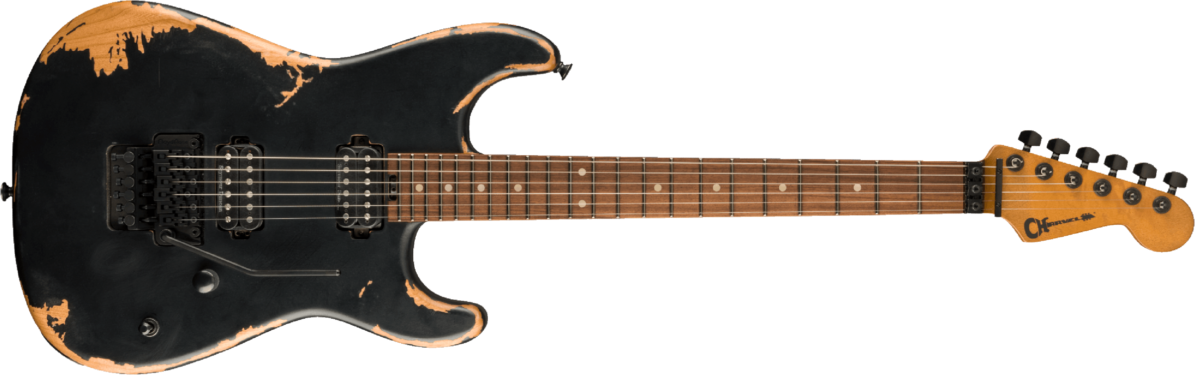 Charvel San Dimas Pro-mod Relic Style 1 Hh Fr E Pf - Weathered Black - Str shape electric guitar - Main picture