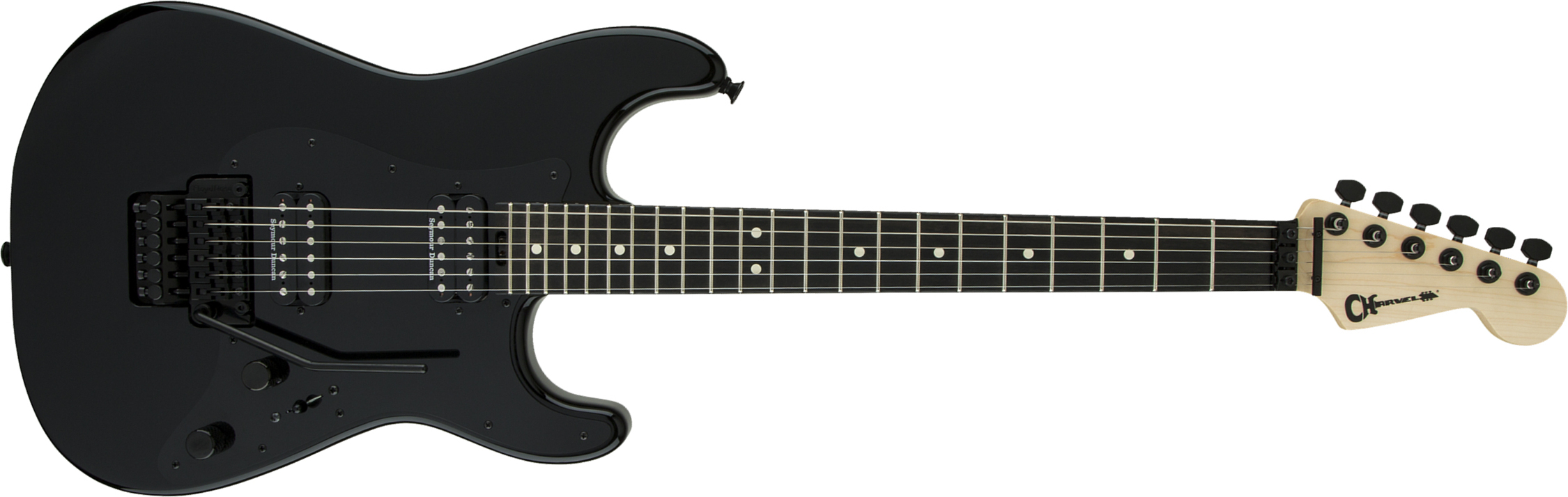 Charvel So-cal Style 1 Hh Fr E Pro-mod 2h Seymour Duncan Eb - Black - Str shape electric guitar - Main picture
