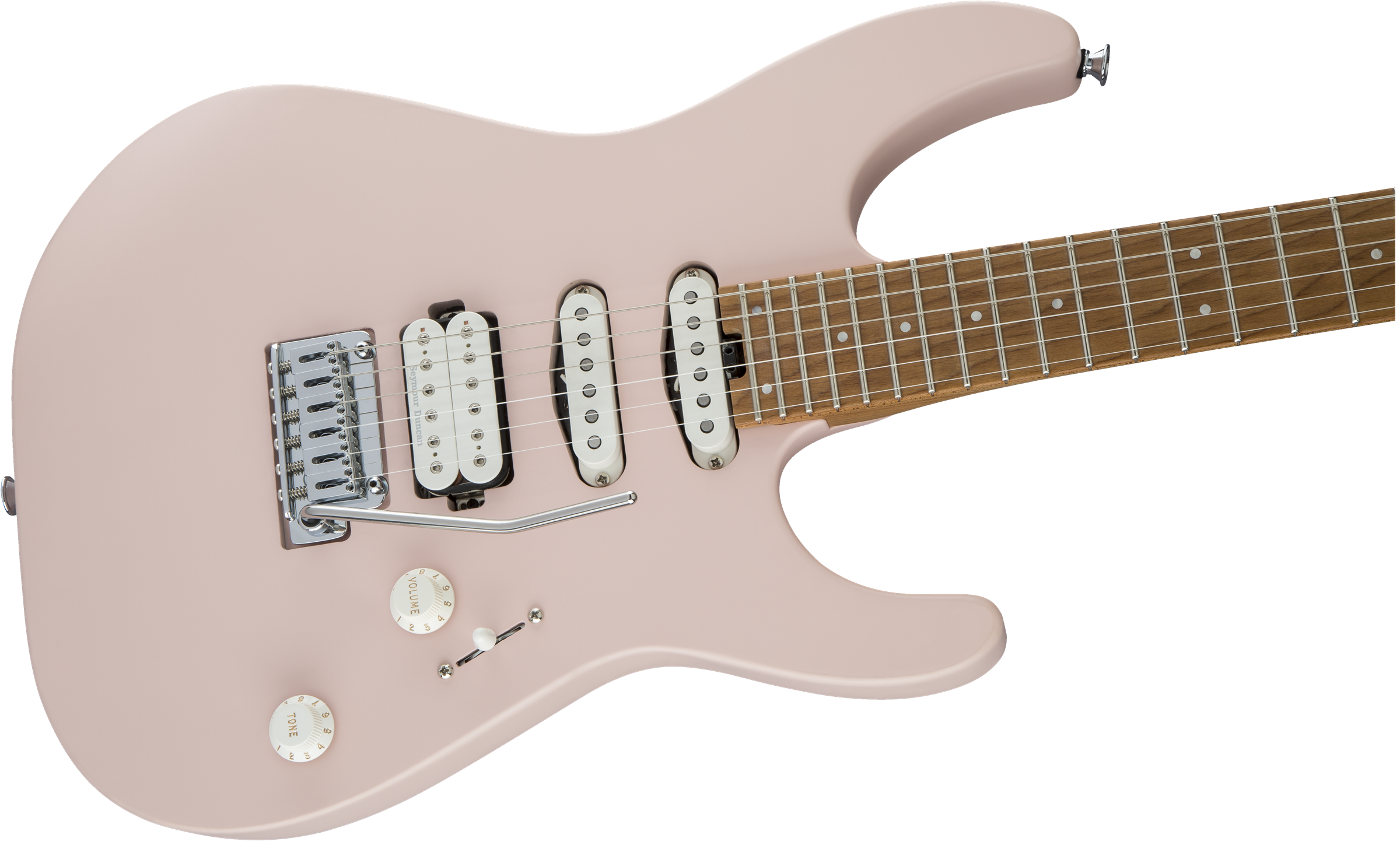 Charvel Pro-mod Dk24 Hss 2pt Cm Trem Mn - Satin Shell Pink - Str shape electric guitar - Variation 3