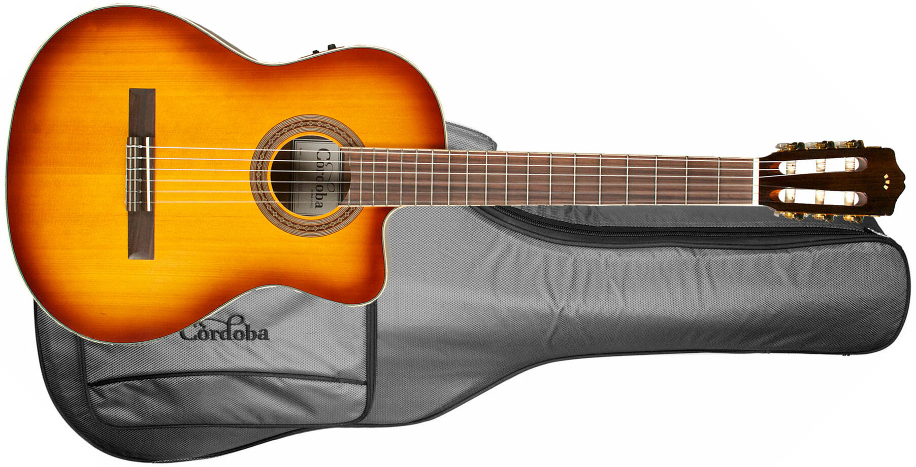 Cordoba C5-ce Iberia Cw Cedre Acajou Rw +housse - Sunburst - Classical guitar 4/4 size - Main picture