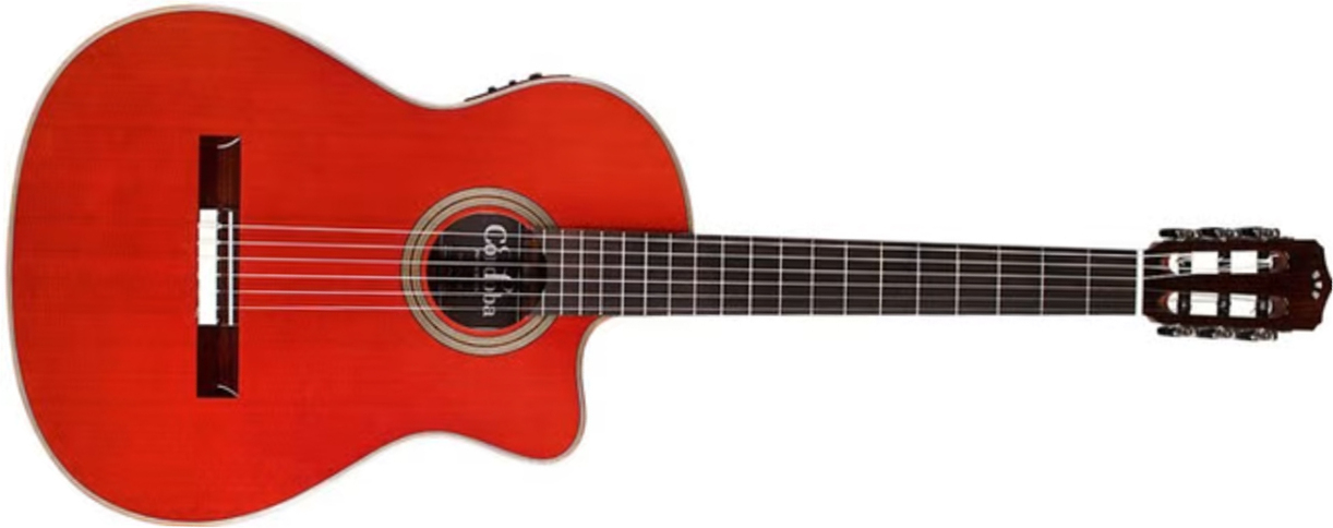Cordoba Gk Studio Negra Cw Epicea Palissandre Rw - Wine Red - Classical guitar 4/4 size - Main picture