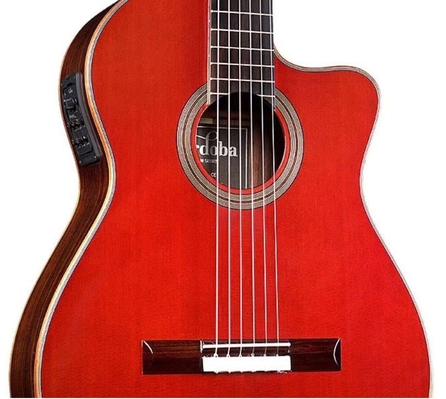 Cordoba Gk Studio Negra Cw Epicea Palissandre Rw - Wine Red - Classical guitar 4/4 size - Variation 4