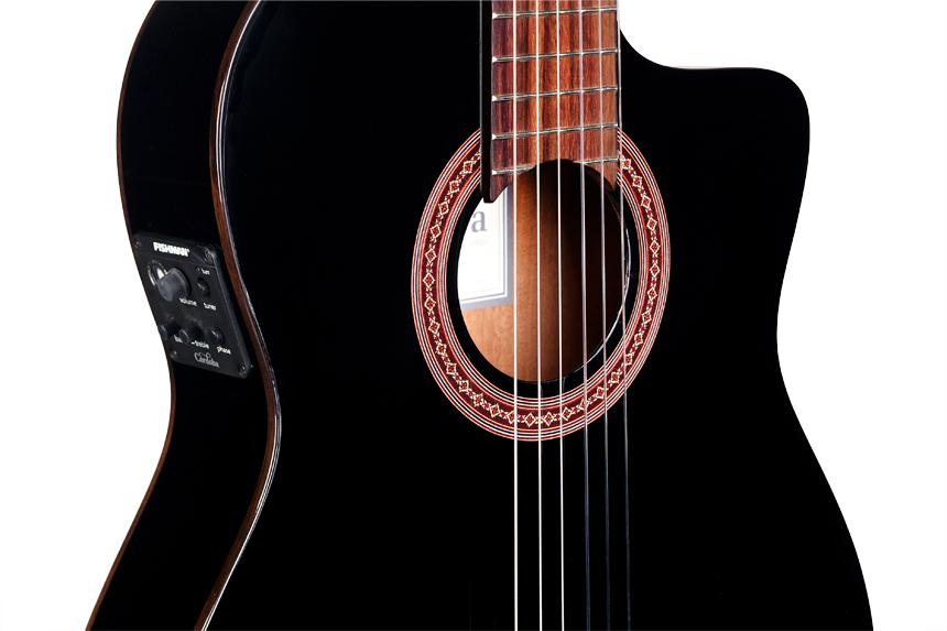 Cordoba Iberia C5-cet Thin Body - Black - Classical guitar 4/4 size - Variation 1