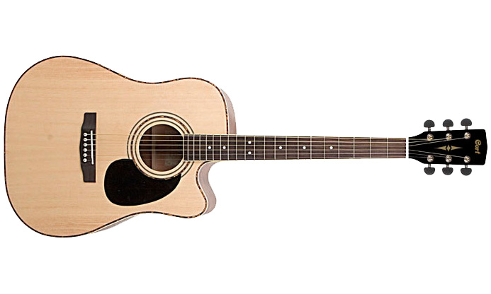Cort Ad880ce Standard Dreadnought Cw Epicea Acajou Mer - Natural Glossy - Electro acoustic guitar - Variation 1