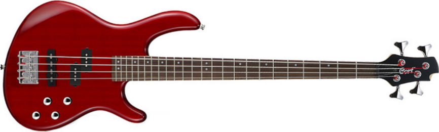 Cort Action Bass Plus Tr - Trans Red - Solid body electric bass - Main picture