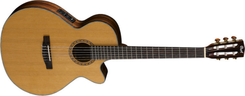 Cort Cec7 Nat Sfx Cw Cedre Palissandre - Natural Gloss - Classical guitar 4/4 size - Main picture