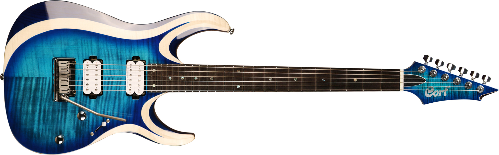 Cort X700 Duality Hh Seymour Duncan Ht Eb - Light Blue Burst - Str shape electric guitar - Main picture