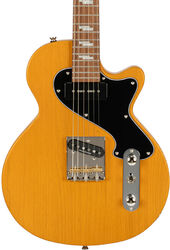 Single cut electric guitar Cort Sunset TC - Open pore mustard yellow