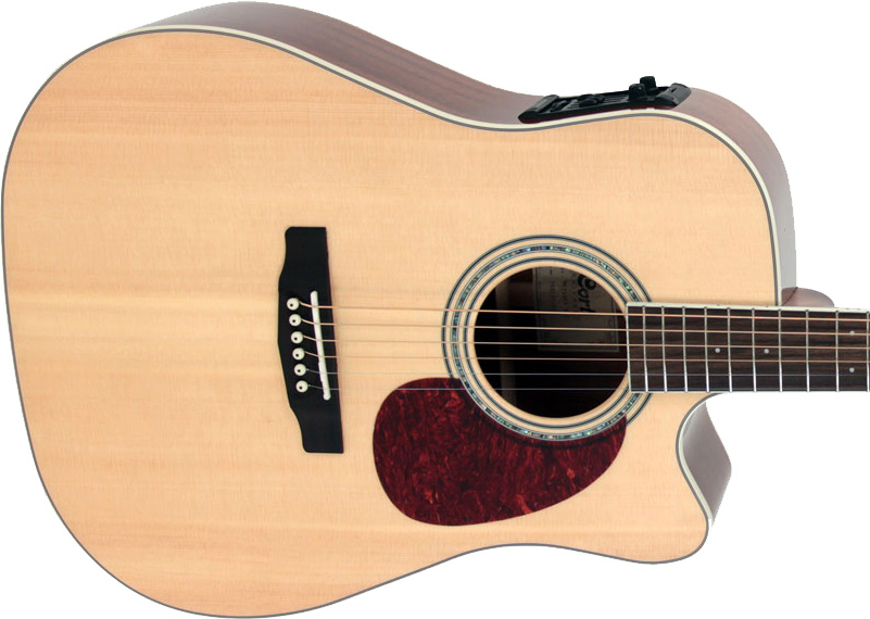 Cort Mr710fx Dreadnought Cw Epicea Acajou Ova - Natural Glossy - Electro acoustic guitar - Variation 2