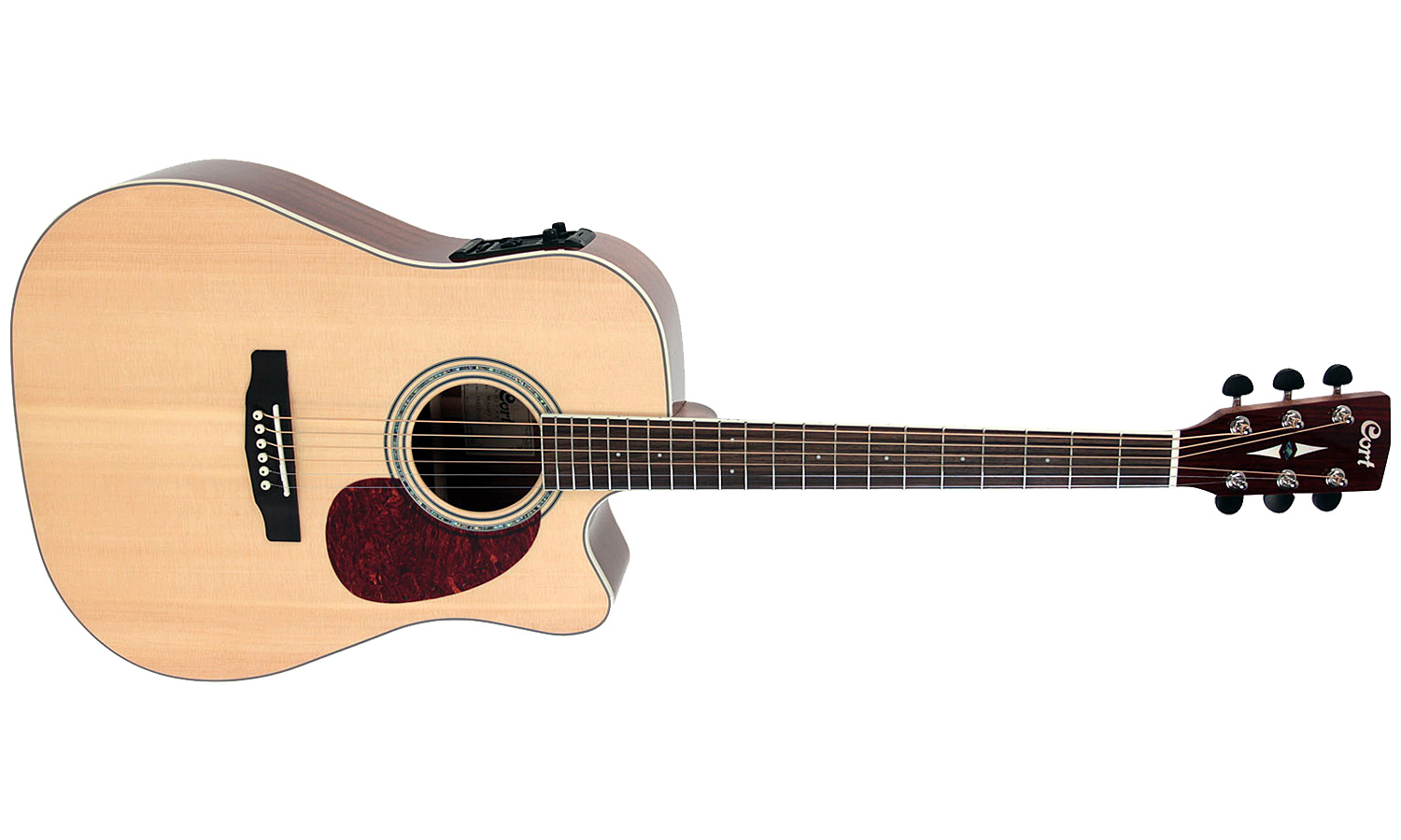 Cort Mr710fx Dreadnought Cw Epicea Acajou Ova - Natural Glossy - Electro acoustic guitar - Variation 1
