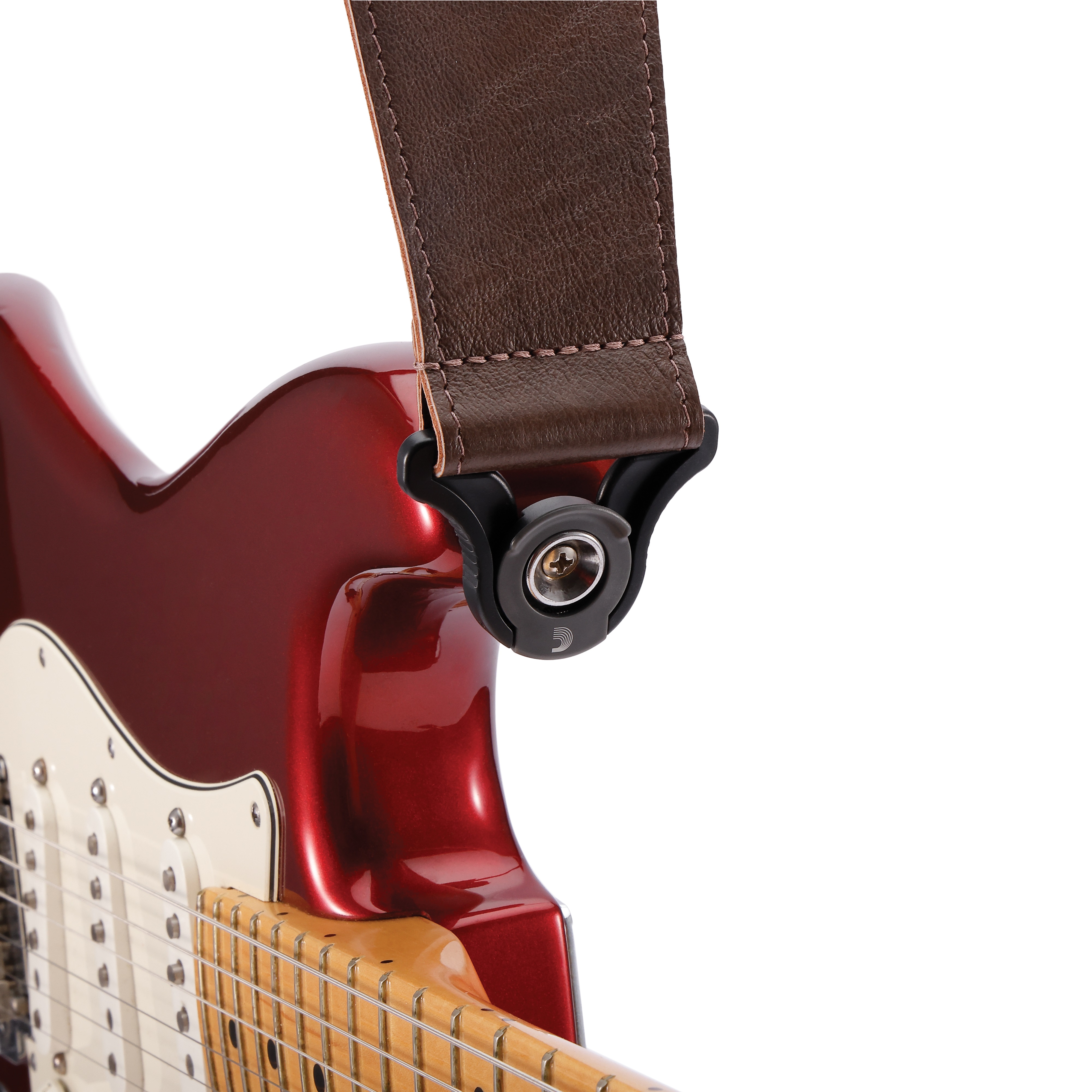 D'addario Auto Lock Cuir Guitar Strap Brown 6,3 Cm - Guitar strap - Variation 3
