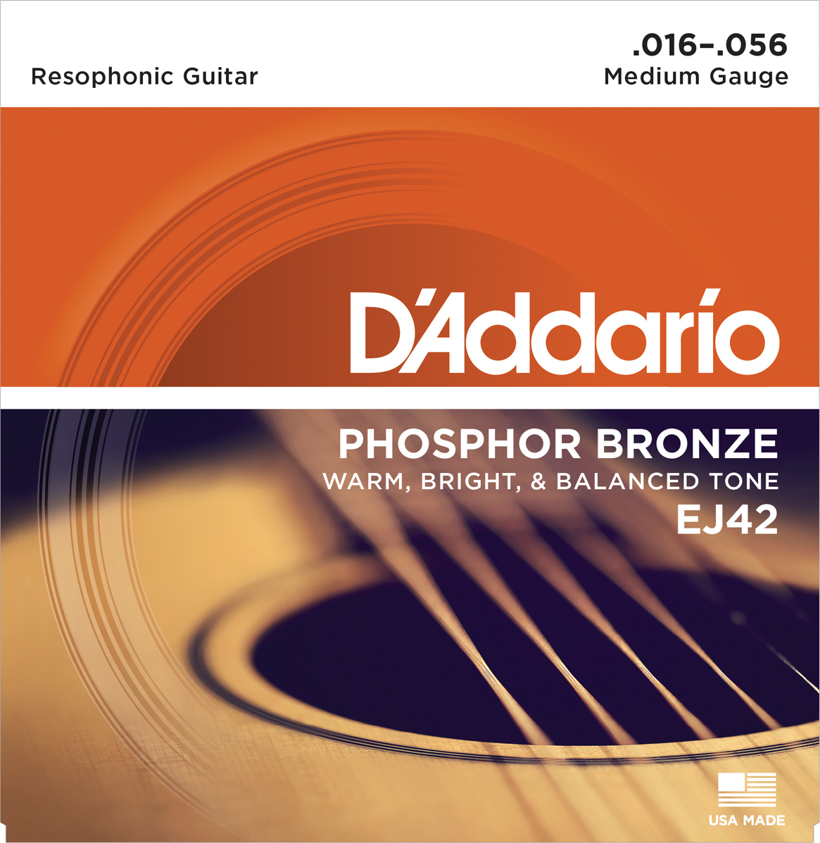 D'addario Dobro . Resonateur Ej42 Resophonic Guitar Strings 016.056 - Acoustic guitar strings - Main picture