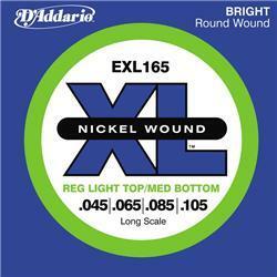D'addario Jeu De 4 Cordes Exl165 Nickel Round Wound Bass Long Scale Custom Light 45-105 - Electric bass strings - Main picture