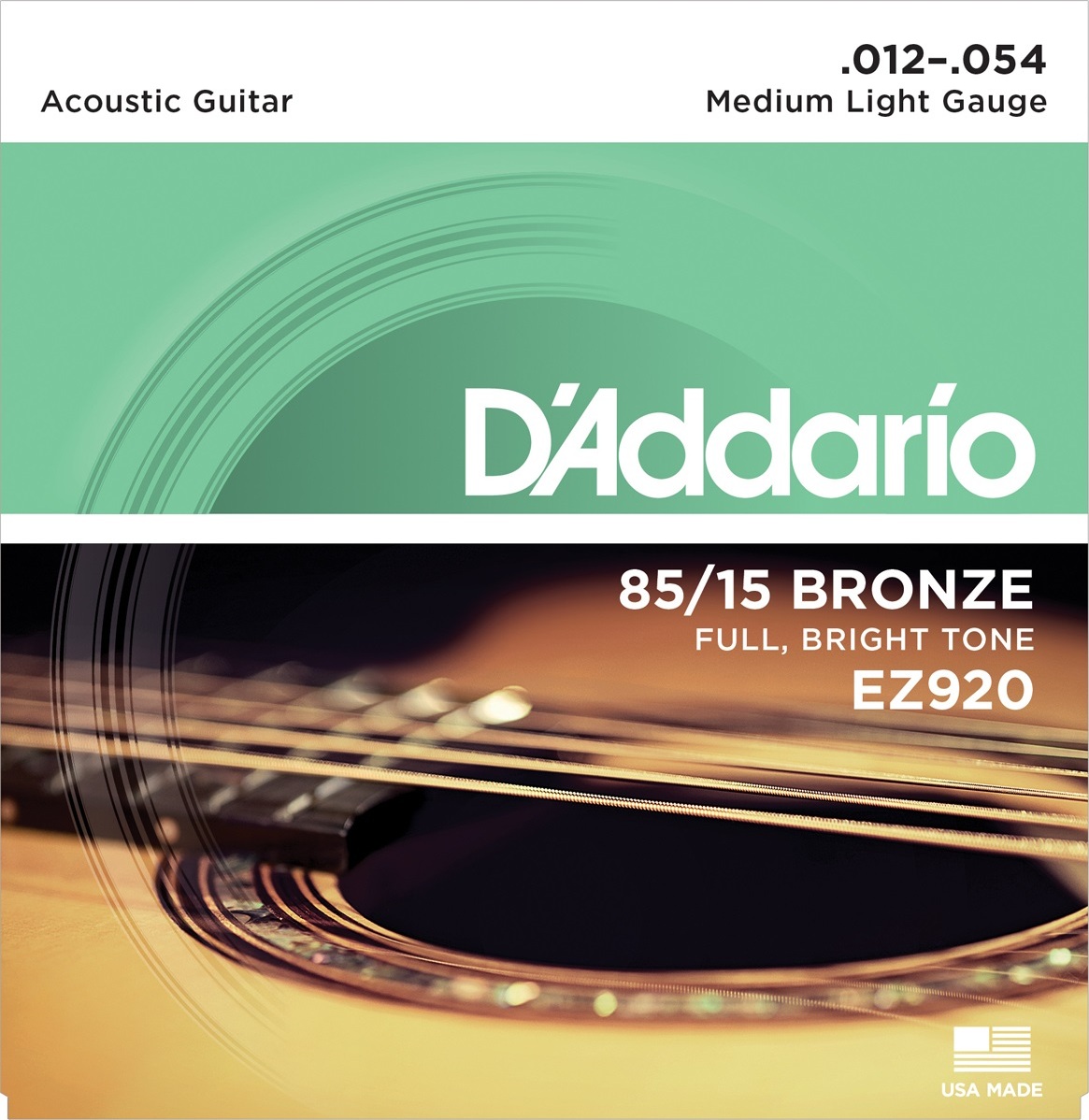 D'addario Guit. Folk 6c 85.15 American Bronze 012.054 Ez920 - Acoustic guitar strings - Main picture