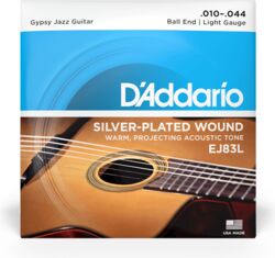 Acoustic guitar strings D'addario EJ83L Acoustic Gipsy Jazz Regular Light Ball End 10-44 - Set of strings