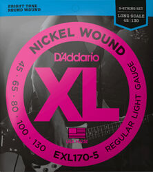 Electric bass strings D'addario EXL170-5 Electric Bass 5-String Set Nickel Round Wound Long Scale 45-130 - 5-string set