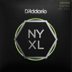 Electric bass strings D'addario NYXL45105 Nickel Wound Electric Bass Long Scale 45-105 - Set of 4 strings