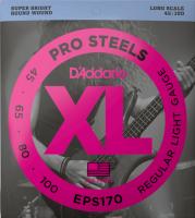 EPS170 Electric Bass 4-String Set ProSteels Round Wound Long Scale 45-100 - set of 4 strings