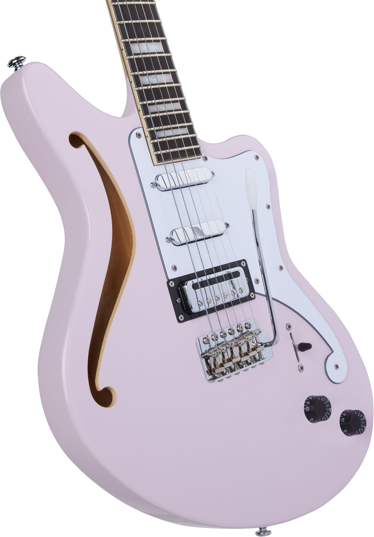 D'angelico Bedford Sh Premier Hss Trem Ova - Shell Pink - Semi-hollow electric guitar - Variation 3
