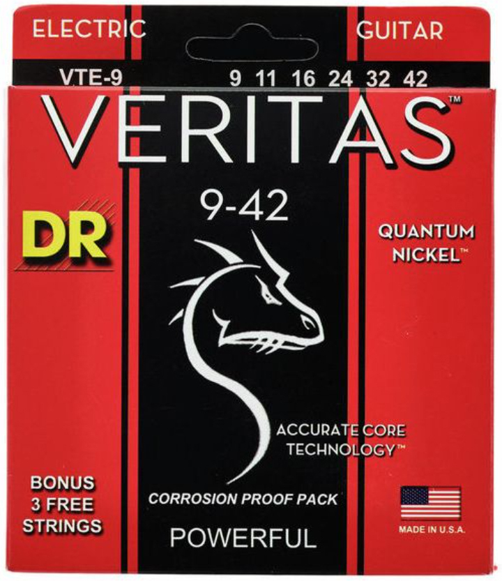 Dr Vte-9 Veritas Electric Guitar 6c 9-42 - Electric guitar strings - Main picture