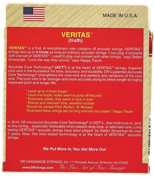 Dr Vta-13 Veritas Phosphore Bronze Acoustic Guitar 6c 13-56 - Acoustic guitar strings - Variation 1