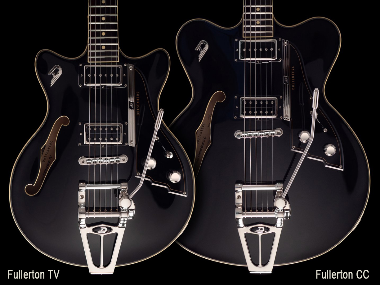 Duesenberg Fullertone Tv Hs Trem Rw - Black - Semi-hollow electric guitar - Variation 2