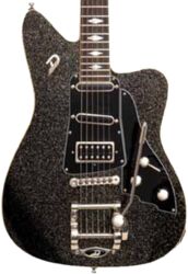 Single cut electric guitar Duesenberg Paloma - Black sparkle