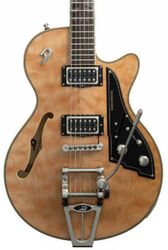 Semi-hollow electric guitar Duesenberg Tom Bukovac Alliance - Quilted maple natural