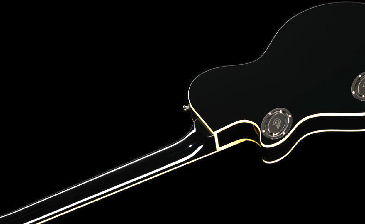 Duesenberg Senior Chambered H Ht Rw - Black - Single cut electric guitar - Variation 2