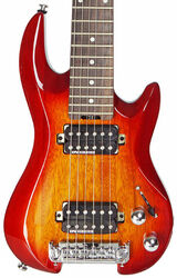 Travel & mini electric guitar Dv mark DV Little Guitar G1 - Cherry red sunburst