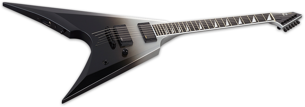 Esp E-ii Arrow Nt Jap 2h Emg Ht Eb - Black Silver Fade - Metal electric guitar - Variation 1