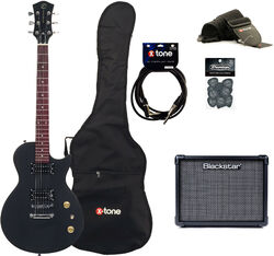 Electric guitar set Eastone LPL70 +Blackstar Id Core stereo 10 V3 +Accessoires - Black satin