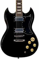 Retro rock electric guitar Eastone SDC70 - Black