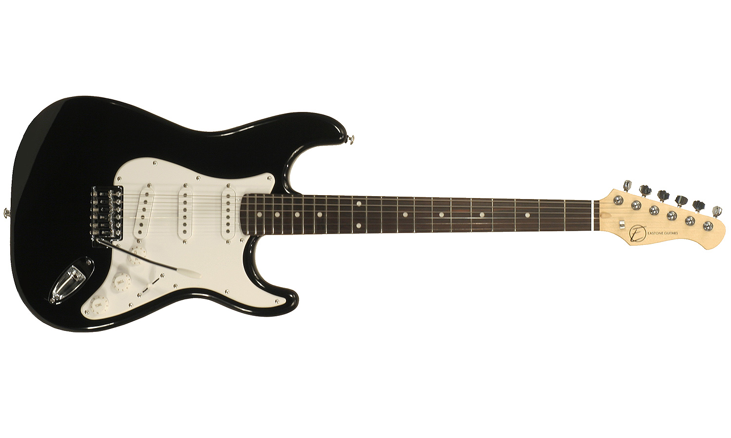 Eastone Str70-blk 3s Pur - Black - Str shape electric guitar - Variation 1