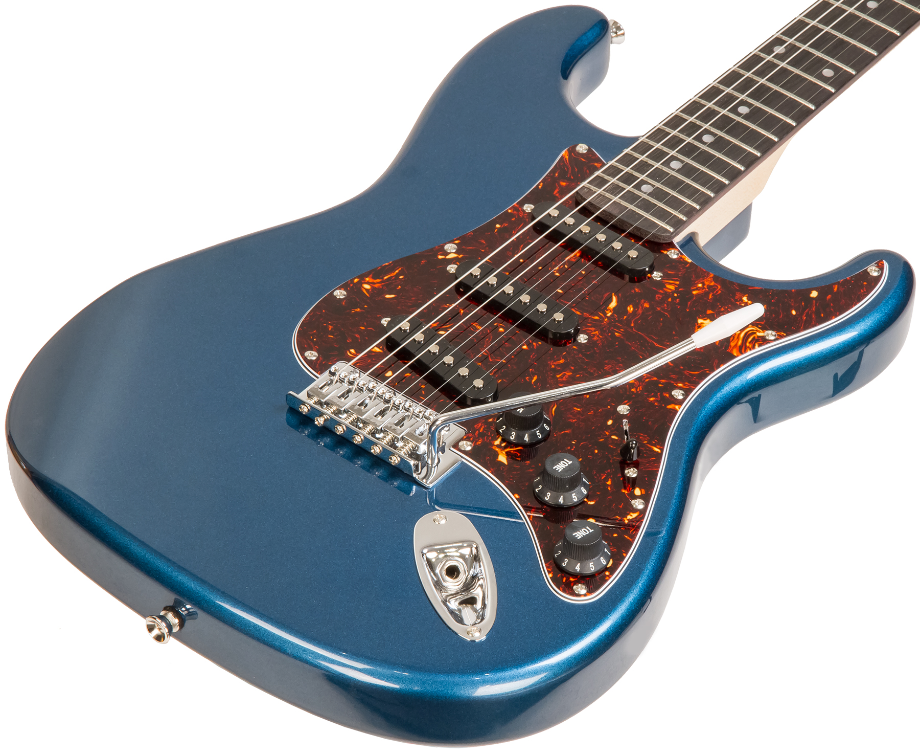 Eastone Str70t + Blackstar Id Core V3 10w +courroie +housse +cable +mediators - Lake Placid Blue - Electric guitar set - Variation 1