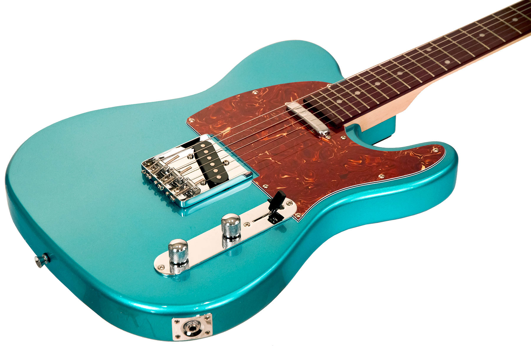 Eastone Tl70 +marshall Mg10 +housse +courroie +cable +mediators - Metallic Light Blue - Electric guitar set - Variation 1