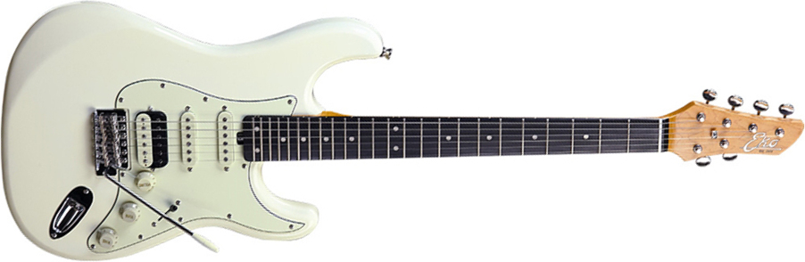 Eko Aire V-nos Original Hss Trem Wpc - Olympic White - Str shape electric guitar - Main picture