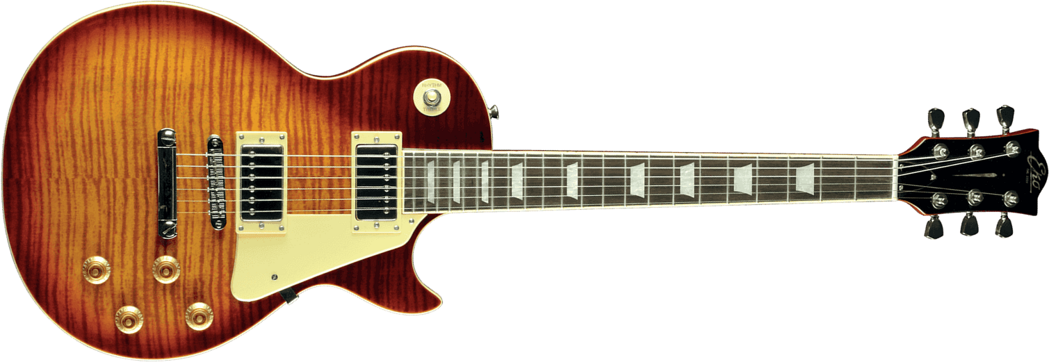 Eko Vl-480 Tribute Starter 2h Ht Wpc - Aged Cherry Burst Flamed - Single cut electric guitar - Main picture