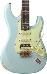 Str shape electric guitar Eko Original Aire Relic - Daphne blue