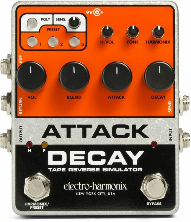Electro Harmonix Attack Decay - Modulation, chorus, flanger, phaser & tremolo effect pedal - Main picture