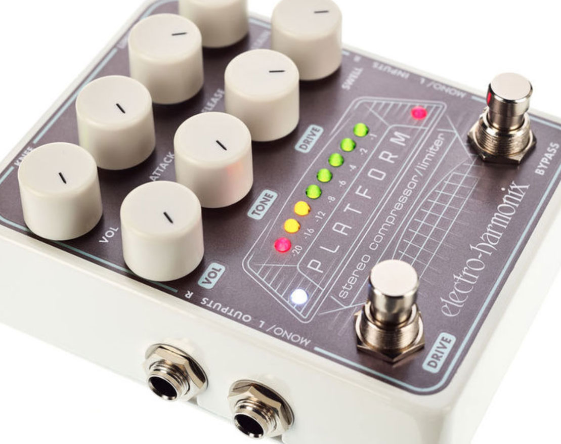 Electro Harmonix Platform Stereo Compressor/limiter Overdrive - Compressor, sustain & noise gate effect pedal for bass - Variation 2