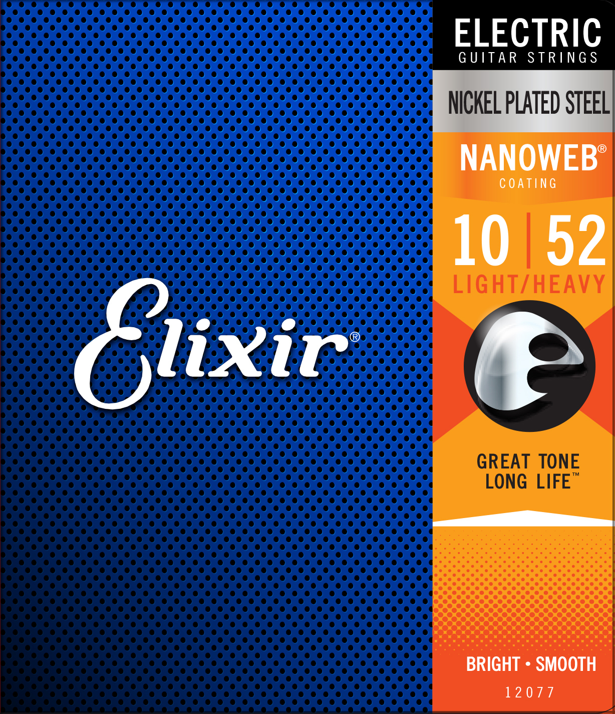 Elixir Jeu De 6 Cordes Electric (6) 12077 Nanoweb Nickel Plated Steel Light Heavy 10-52 - Electric guitar strings - Main picture