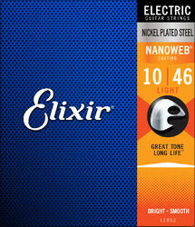 Electric guitar strings Elixir Electric (6) Nanoweb Nickel Plated Steel 10-46 - Set of strings