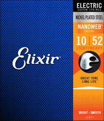 Electric guitar strings Elixir Electric (6) Nanoweb Nickel Plated Steel 10-52 - Set of strings