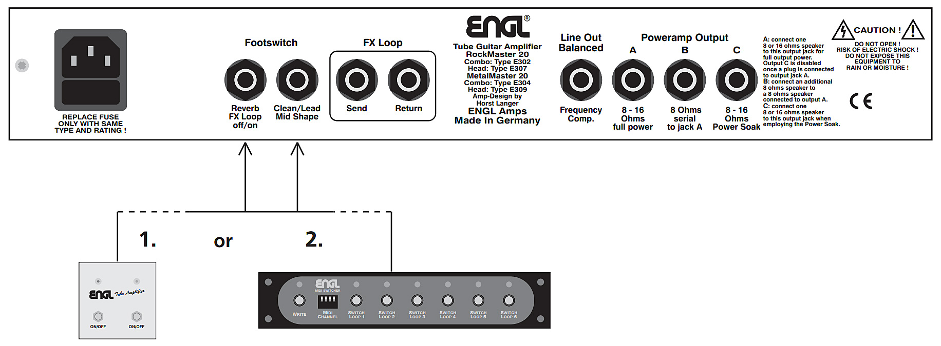 Engl Metalmaster E309 Head 20w Black - Electric guitar amp head - Variation 2
